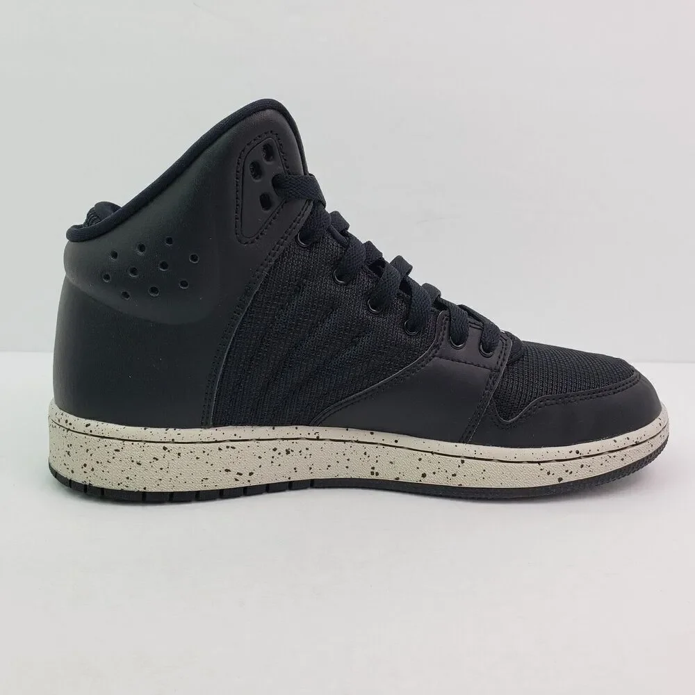 Nike Jordan 1 Flight 4 Prem BG Boys Sz 7Y Womens Sz 8.5 Black Pure Platinum Shoe
